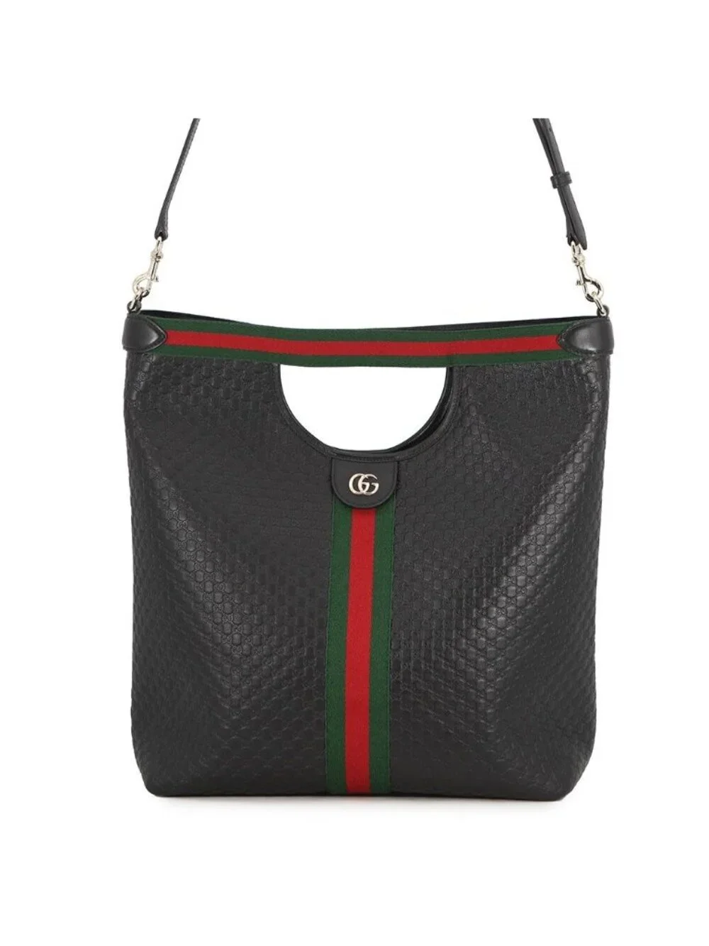 Gucci Tote Ophidia Micro Guccissima Giglio Large 2-Way Black